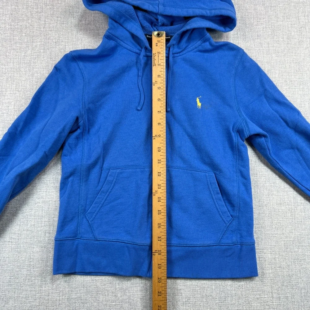 Vintage Y2K Ralph Lauren Sport Zip Hoodie Sweatshirt‎ Women Small Blue Preppy - Picture 6 of 8